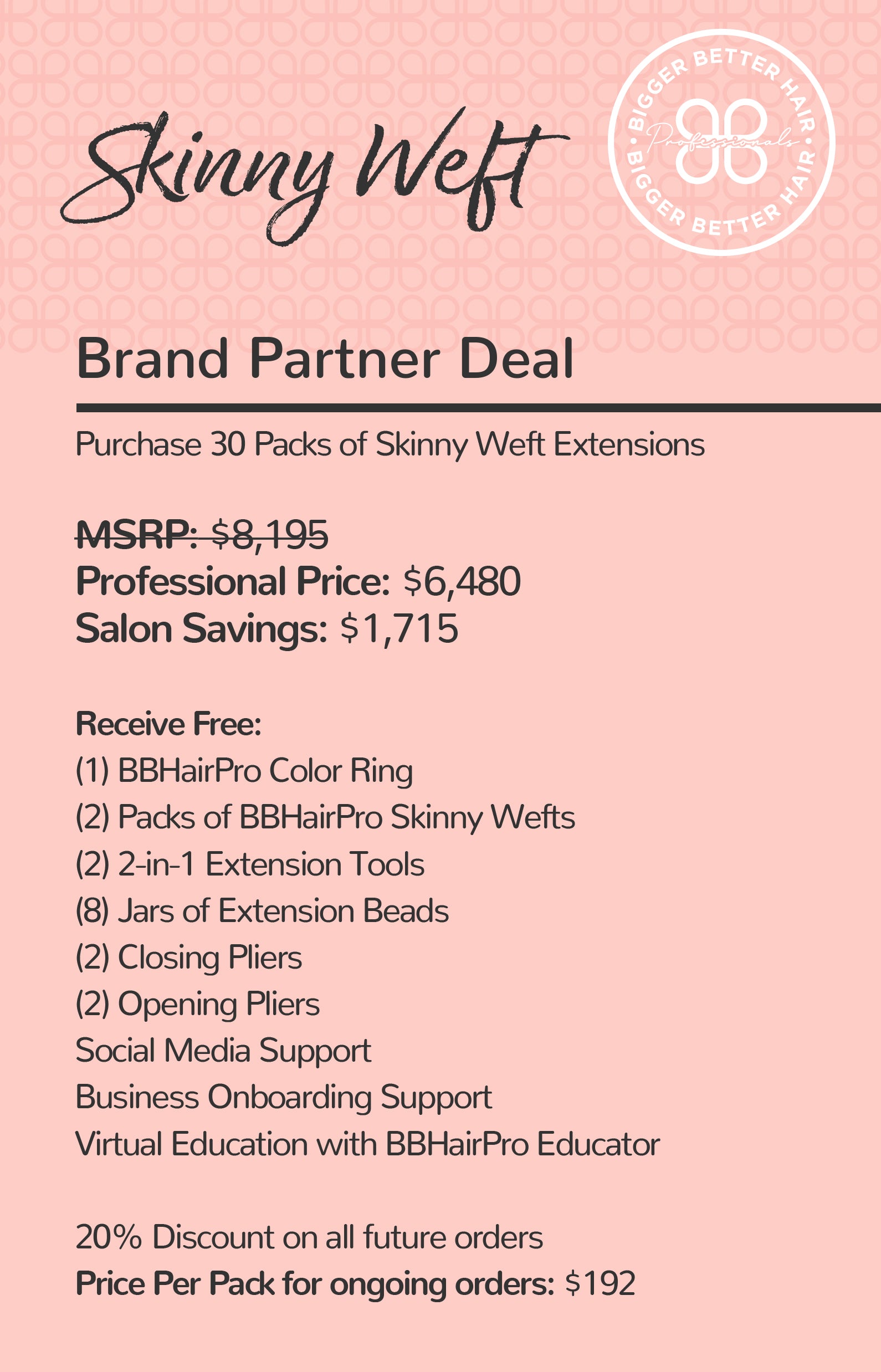 Skinny Weft Extensions Brand Partner Kit – bbhairpro