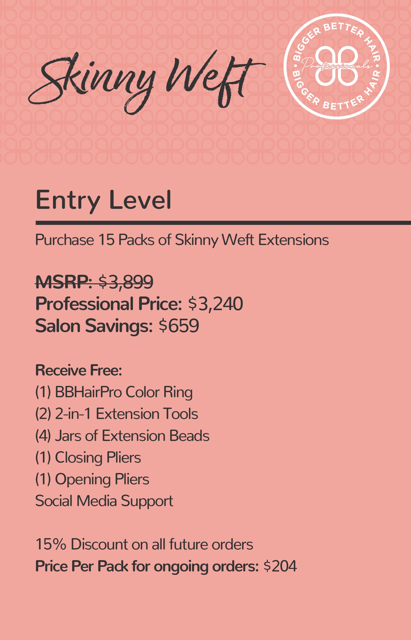 Skinny Weft Extensions Entry Level Kit – bbhairpro