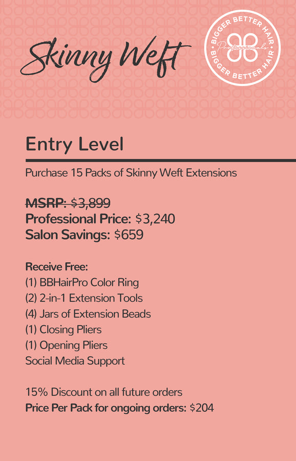Skinny Weft Extensions Entry Level Kit